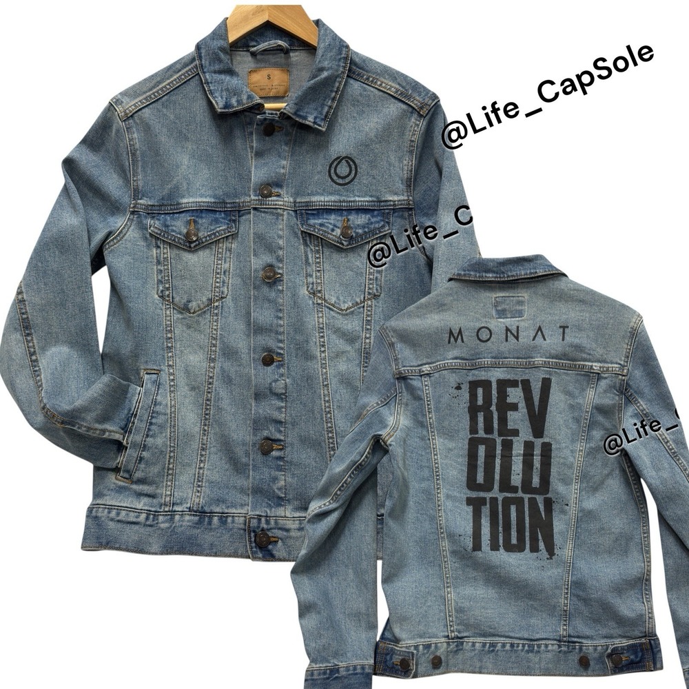 Size S Monat‎ Revolution Women's Denim Jean Jacket Paint Splat Design Exclusive